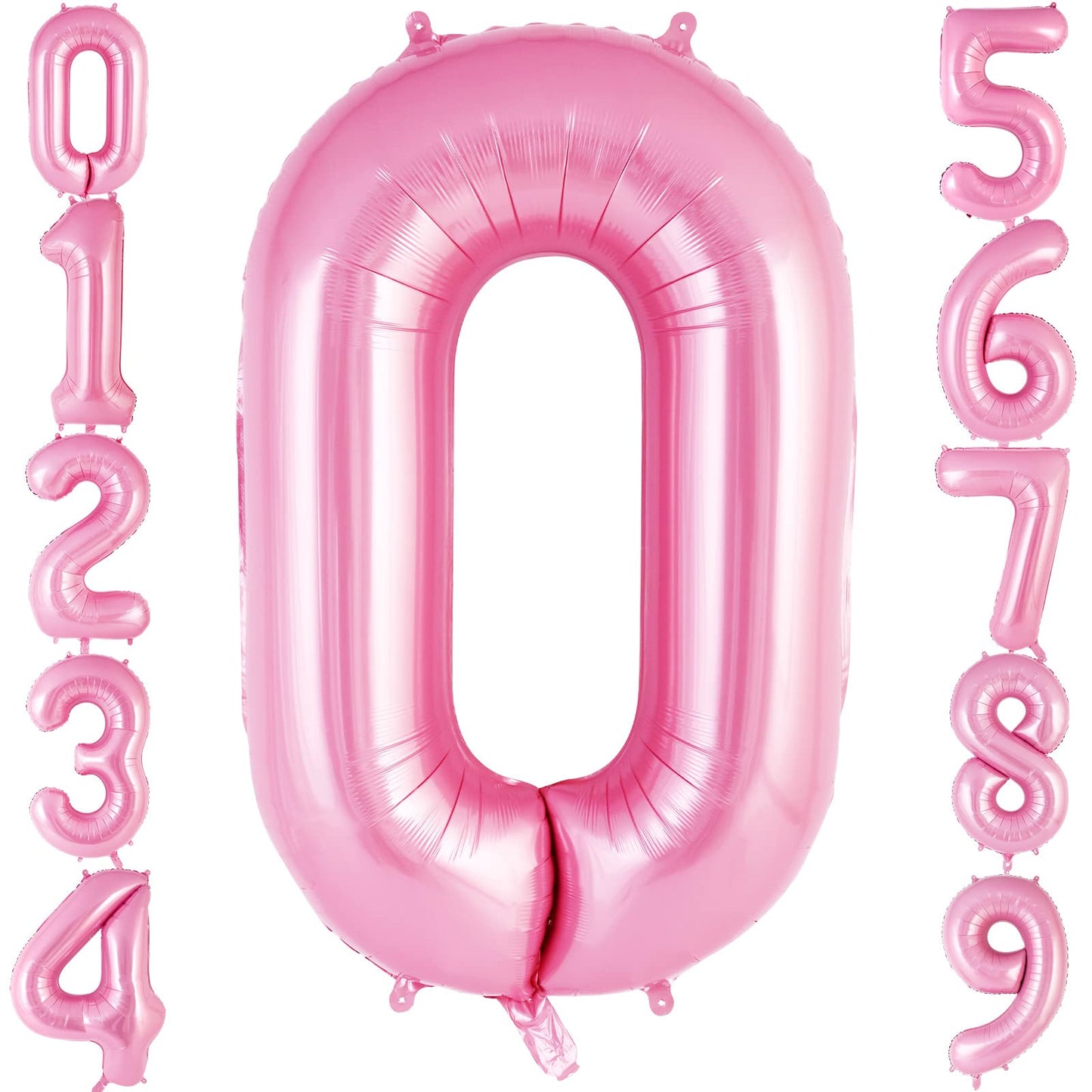 Hot Pink Number Foil Balloon with Helium