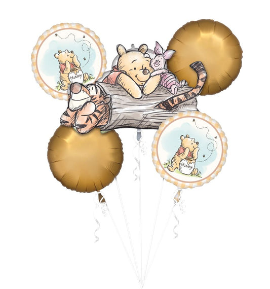 Winnie the Pooh Balloon Bouquet (Helium)