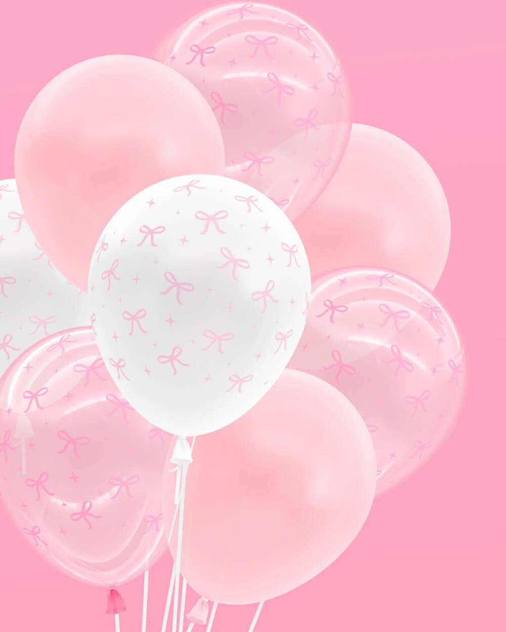Pink Bow Latex Balloons, Balloon Arch, Bachelorette, Birthday