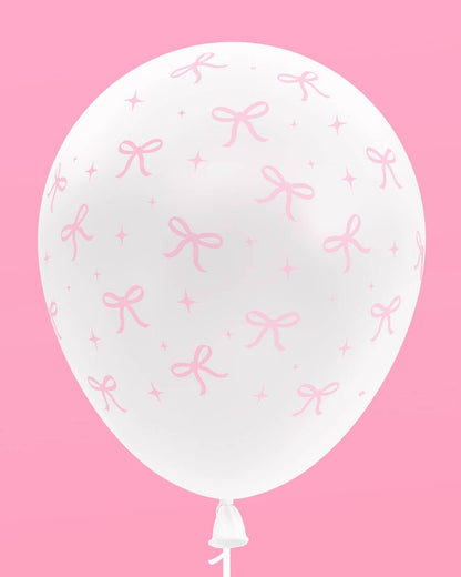 Pink Bow Latex Balloons, Balloon Arch, Bachelorette, Birthday