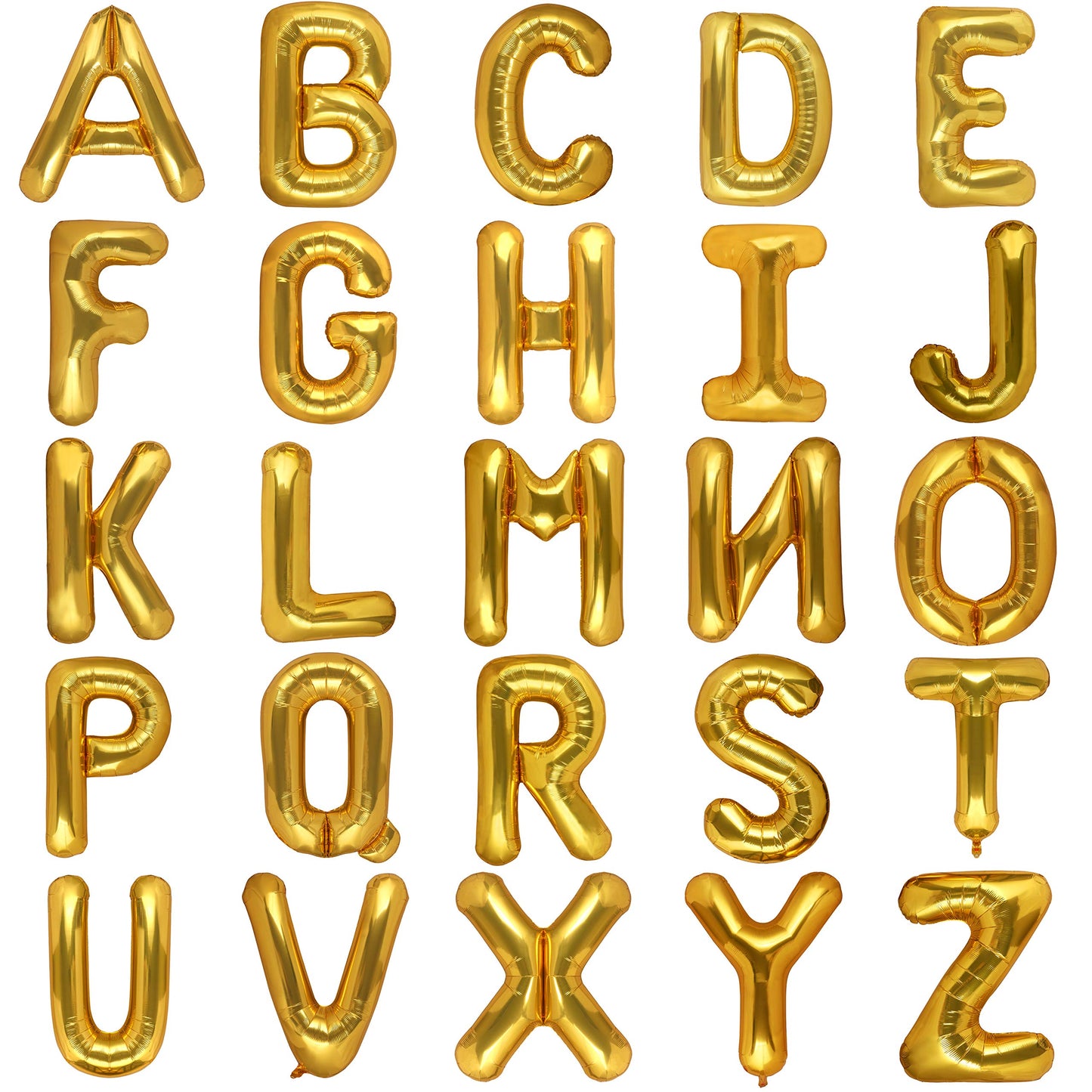 Gold Alphabet Letter Foil Balloon with Helium